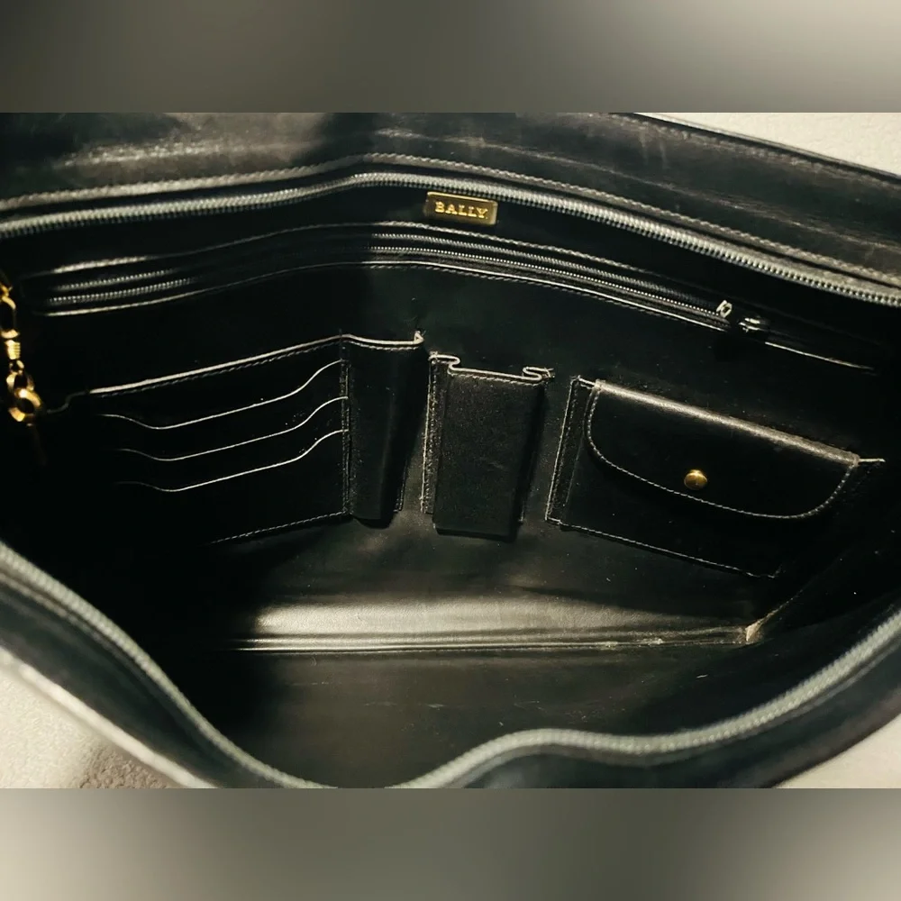 Bally Black Leather Large Clutch/Organizer - Picture 4 of 11